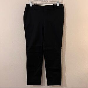 NEW J by J.Crew Black Ankle Side Zip Cotton Stretch Cropped Dress Pants 6
